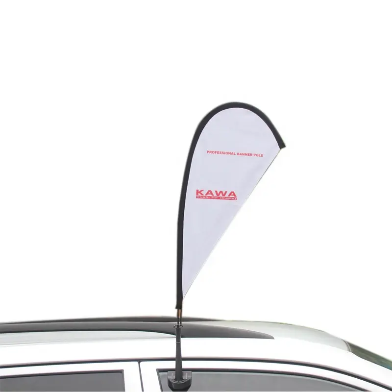 Mini Customized Polyester Car Window Flag Sublimation Custom Blank Car Flag With Pole Plastic
