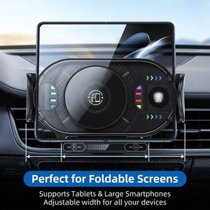 Soporte para Teléfono <span class=keywords><strong>de</strong></span> Coche con Carga Rápida |   <span class=keywords><strong>Cargador</strong></span> Inalámbrico Rápido <span class=keywords><strong>de</strong></span> 15W |   Iluminación Ambiental RGB |   Soporte <span class=keywords><strong>de</strong></span> Sujeción Automática <span class=keywords><strong>A03</strong></span> - Product Image 2