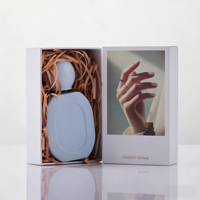 Boîte cadeau en carton rigide recyclable avec fenêtre transparente en PET, personnalisable avec logo imprimé, pour ensemble cosmétique ou œuvres d'art faites à la main