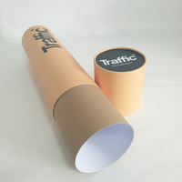 Logo personnalisé A1 A2 100% tube d'affiche en papier brun biodégradable emballage long tube d'expédition en papier kraft
