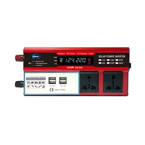 High frequency dc 12v 24v to ac 110v grid tie solar 800W power inverter converter with display