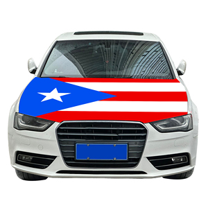 Housse de capot de voiture personnalisée avec drapeau de Porto <span class=keywords><strong>Rico</strong></span>, lavable, extensible, pour SUV, camion, capot moteur, bannière 130x150cm, livraison directe, décoration automobile - Product Image 2