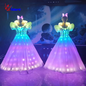 Elsa brillante principessa ha portato la luce Costume bianco 1 pezzo <span class=keywords><strong>abito</strong></span> da ballo per ragazze e adulti per feste <span class=keywords><strong>di</strong></span> compleanno - Product Image 5