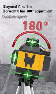 <span class=keywords><strong>Nivel</strong></span> Láser Profesional con Control Remoto - 16 Líneas y Calibración Automática. Resistente al Agua y a los Golpes. - Product Image 4