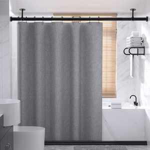 Support mural robuste en acier inoxydable noir pour tringle de placard, support de fixation pour tringle à vêtements et tringle à rideau - Product Image 5