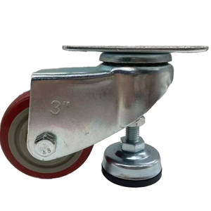 Heavy Duty <strong>3</strong>-Inch Industrial <strong>Rubber</strong> Caster <strong>Wheels</strong> Double Ball Bearings Rigorous Rotation for Handcarts Equipment Transportation - Product Image 5