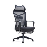 Chaise de bureau exécutive ergonomique moderne en maille respirante, dossier haut, réglable en hauteur, pivotante