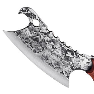 ساطور لحم فايكنج مطروق يدويًا، سكين آسيوي حاد، سكين جزار للمطبخ مع غمد جلدي، قطاعة خضروات من الفولاذ المقاوم للصدأ عالي الجودة - Product Image 4