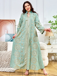 Venta al por mayor de <span class=keywords><strong>ropa</strong></span> de mujer en stock <span class=keywords><strong>para</strong></span> comercio exterior, vestido largo de fábrica con lentejuelas y estampado floral, 100% poliéster, elegante. - Product Image 3