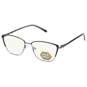 D555 แว่นตาป้องกันแสงสีฟ้าทรงแคทอายผู้หญิงกรอบโลหะเต็มรูปแบบ 5110 ป้องกันใบหน้ารูปวงรี - Product Image 1