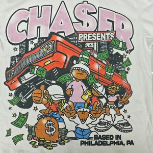 T-Shirt di Alta Qualità con Logo Personalizzato, Grafica Hip Hop e Auto, 100% Cotone, Oversize Unisex, Streetwear Casual per Appassionati di Rap - Product Image 3