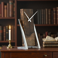 Horloge de table en bois au design moderne, personnalisez votre message, horloge de table antique, horloge d'échecs, produits de décoration intérieure, horloge murale islamique Azan
