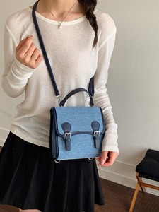 Bolso de Hombro Pequeño para Mujer Han Faner, Estilo Casual Sencillo, con Rayas Vintage Exquisitas y Diseño de Empalme, Ideal para Compras, Estilo de Mejores Amigas y Citas - Product Image 3