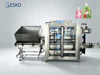 Machine de remplissage automatique ESKO pour liquides et pâtes cosmétiques, pour shampoing, gel douche, lotion pour les mains, ligne de conditionnement en bouteilles à pompe