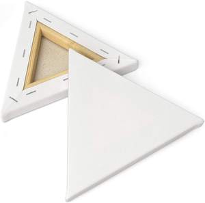 Bview Art <span class=keywords><strong>Toile</strong></span> Ronde <span class=keywords><strong>Triangle</strong></span> Hexagone <span class=keywords><strong>Toile</strong></span> Extensible Parfait pour Acrylique Verser Acrylique ou Peinture à l'Huile - Product Image 3