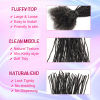 Extensions de dreadlocks naturelles en cheveux humains, micro-locs de 0,1 cm, vente en gros directe d'usine