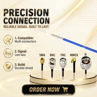 Câble coaxial RG405 semi-rigide pour système de test d'antenne à longueur personnalisée avec connecteur RF mâle-mâle ASM