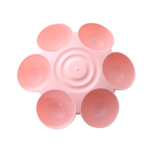 Nouvelle forme de fleur 6 en 1 bol pour animaux de compagnie en plastique <span class=keywords><strong>anti</strong></span>-<span class=keywords><strong>renversement</strong></span> à six compartiments bols de nourriture pour chien chat - Product Image 1