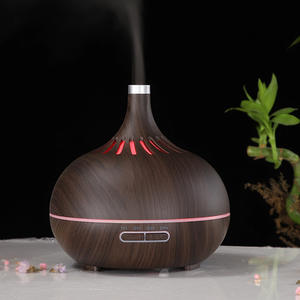 Difusor de aroma ultrasónico con diseño de grano de madera, humidificador con luz LED de 400 ml, ambientador para uso en el hogar y la oficina - Product Image 1