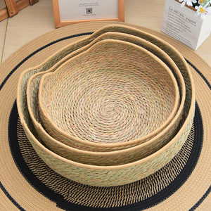 Cama para Gatos con Cojín, Cesta de Mimbre Tejida, Nido para Gatitos, Rascador para Gatos, Cama de Mimbre con Cojín, Cesta de Ratán para Mascotas - Product Image 4