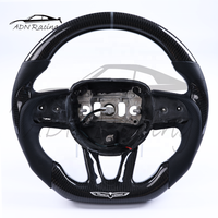 Volant en fibre de carbone avec chauffage, compatible avec Dodge Charger Hellcat JEEP SRT8 2015-2024, comprend un levier de vitesses en carbone