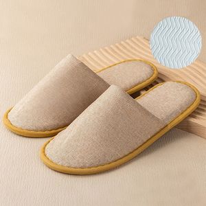 Zapatillas de <span class=keywords><strong>hotel</strong></span> de algodón 100% ecológicas biodegradables desechables blancas personalizadas - Product Image 3