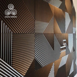 MUMU Tấm Ván Kết Cấu Dập Nổi 3D 4D Tấm Ván Gỗ Ốp Gỗ Trang Trí Quầy Bar Gia Đình - Product Image 1