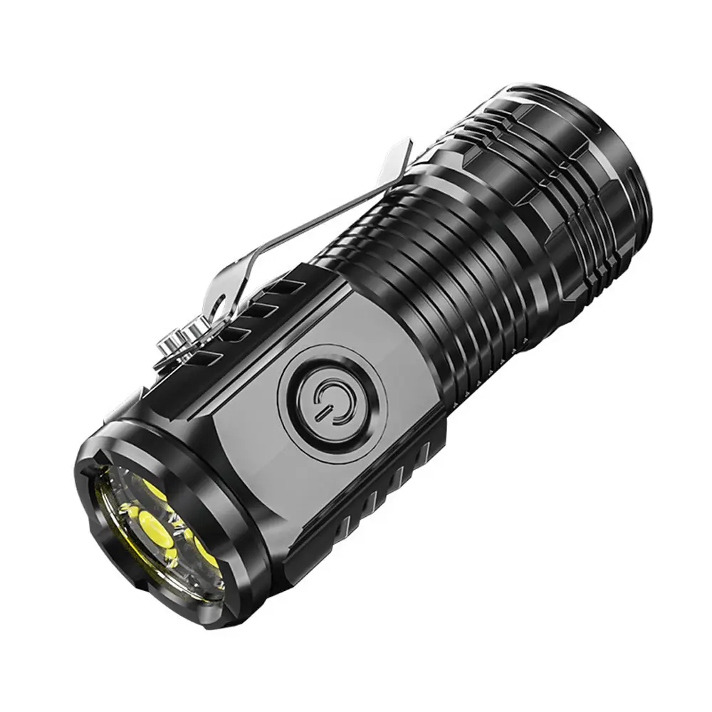 Мини-фонарик карманный светодиодный фонарик с магнитом USB Перезаряжаемый светодиодный фонарик для кемпинга аварийный походы наружное освещение