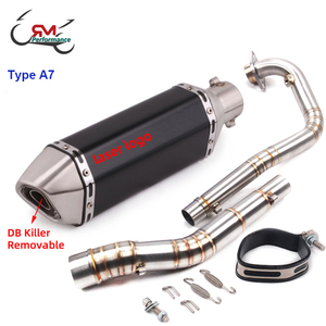 Sistema de Escape completo para motocicleta <span class=keywords><strong>Yamaha</strong></span>, silenciador modificado con tubo de enlace delantero DB Killer, para Y15ZR Y15 EXCITER 150 - Product Image 3