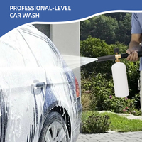 Kangpunuo PMH-03 1L Lance à mousse haute pression multicolore en aluminium, acier inoxydable et plastique pour lavage de voiture, générateur de mousse de savon