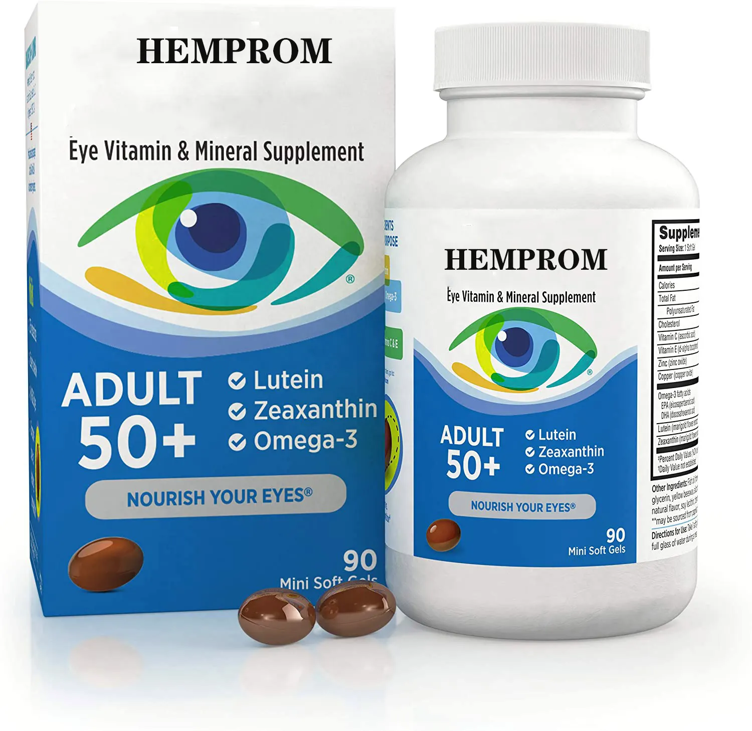 Private Label Eye Vision vitamine luteina zeaxantina Softgel per soluzione per la cura degli occhi Blue Light Anti Eye Care Capsule Supplement