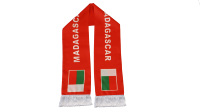 Écharpe Drapeau de MADAGASCAR en Gros, Produits Personnalisés pour Supporters de Football, Écharpe Drapeau National, Écharpes à Pompons, Châle
