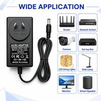 Adaptateur secteur AC/DC 12V 4A 48W homologué FCC, personnalisation professionnelle, chargeur mural pour moniteur, imprimante