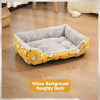 Coussin carré pour animaux de compagnie en coton écologique pliable toute saison pour chiens et chats de petites, moyennes et grandes races