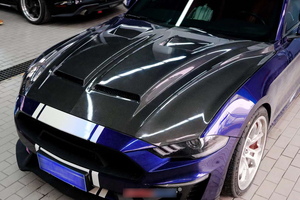 Capot moteur avant en fibre de carbone style Super Snake pour Ford <span class=keywords><strong>Mustang</strong></span> 2015-2017 S550 EcoBoost <span class=keywords><strong>GT</strong></span> - Product Image 4