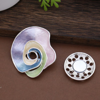Bros Pin Bunga 3D Elegan TX15, Berlapis Emas 18K, Perak, Bertekstur Warna-warni, Motif Mawar