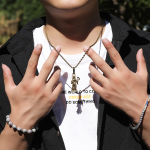 Nuevo Colgante <span class=keywords><strong>de</strong></span> la Santa <span class=keywords><strong>Muerte</strong></span> Collar del Santo <span class=keywords><strong>de</strong></span> la <span class=keywords><strong>Muerte</strong></span> Colgante <span class=keywords><strong>de</strong></span> la Parca Joyería <span class=keywords><strong>de</strong></span> Zirconia Cúbica para Halloween - Product Image 3