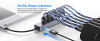 Adaptateur Réseau USB3.0 vers Gigabit LAN Forida 1000 Mbps, Hub USB-A 8 Ports avec Extension de Données pour Windows, En Stock