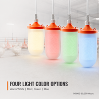 Éclairage LED pour cage à volailles 10W 48V DC IP67 étanche, dimmable de 0 à 100 %, pour système d'éclairage de poulailler de type H