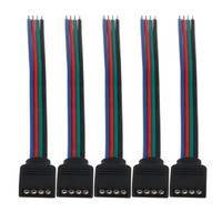 Connecteur de câble ruban PC 4 broches mâle/femelle RGB pour bande LED avec broches, sept couleurs