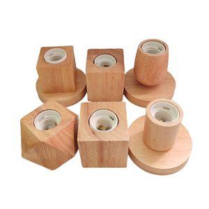 Soporte de luz nocturna Base de luz Tira larga Base personalizada para dormitorio Ranura de madera Bases de latas Enchufe Tornillo Bombilla Sólido con decoración de enchufe - Product Image 1