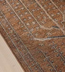 Tapis Oushak bleu turquoise noué à la main, tapis oriental en laine, tapis vintage, tapis bohème turc pour le salon - Product Image 5