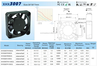 Ventilateur axial sans balais 3010 DC 5V 12V 24V ultra-mince 8000 tr/min à double roulement à billes pour refroidissement de processeur d'ordinateur