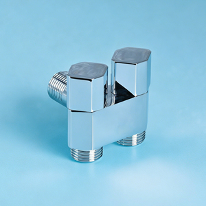 Grifo de Ángulo de 2 Vías Sellado de Una Entrada y Dos Salidas para Agua Fría/Caliente, Montado en Pared, Personalizable, Venta al por Mayor - Product Image 1