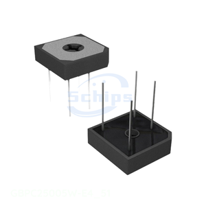 Diodes 4-Square, GBPC-W GBPC25005W-E4/51 Buy Electronics Components Online Manufacturer Channel - Product Image 1