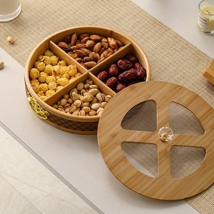 Simple wooden divided plate, high-value Instagram-worthy breakfast set, baby <b>tray</b>, wooden food and dried fruit <b>storage</b> plate - Product Image 1