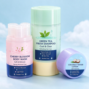 ขวดพลาสติกพิมพ์ลายตามสั่งสำหรับบรรจุภัณฑ์โลชั่น แชมพู ครีมอาบน้ำ - Product Image 1