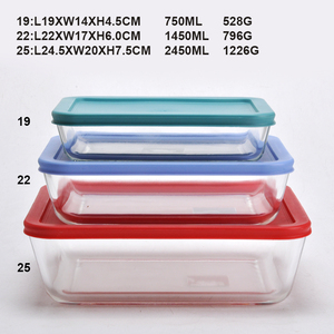 Recipiente de Vidrio Transparente para Almacenamiento de Alimentos, Apto para Microondas, con Tapa de Vidrio Templado de Borosilicato, Caja Bento, Libre de BPA - Product Image 3