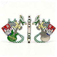 Médaille personnalisée avec monuments de la ville, logo sur mesure, en alliage de zinc gravé au laser, souvenir de voyage sportif, cadeau durable pour les magasins de musique