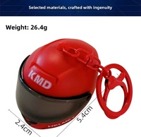 Porte-clés casque ABS lumineux créatif, pendentif de sac exquis et mignon, mini veilleuse, petit cadeau pour machine à griffes, vente en gros